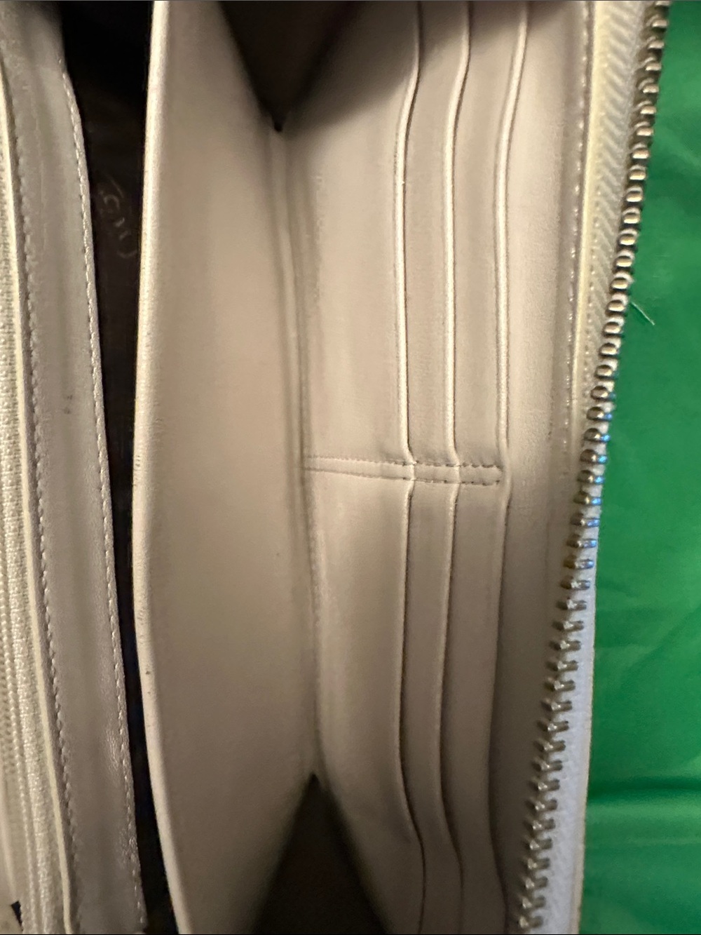 Coach Brown and Cream Signature Zip Wallet vintage w/ micro mini white metal tag - Picture 12 of 16